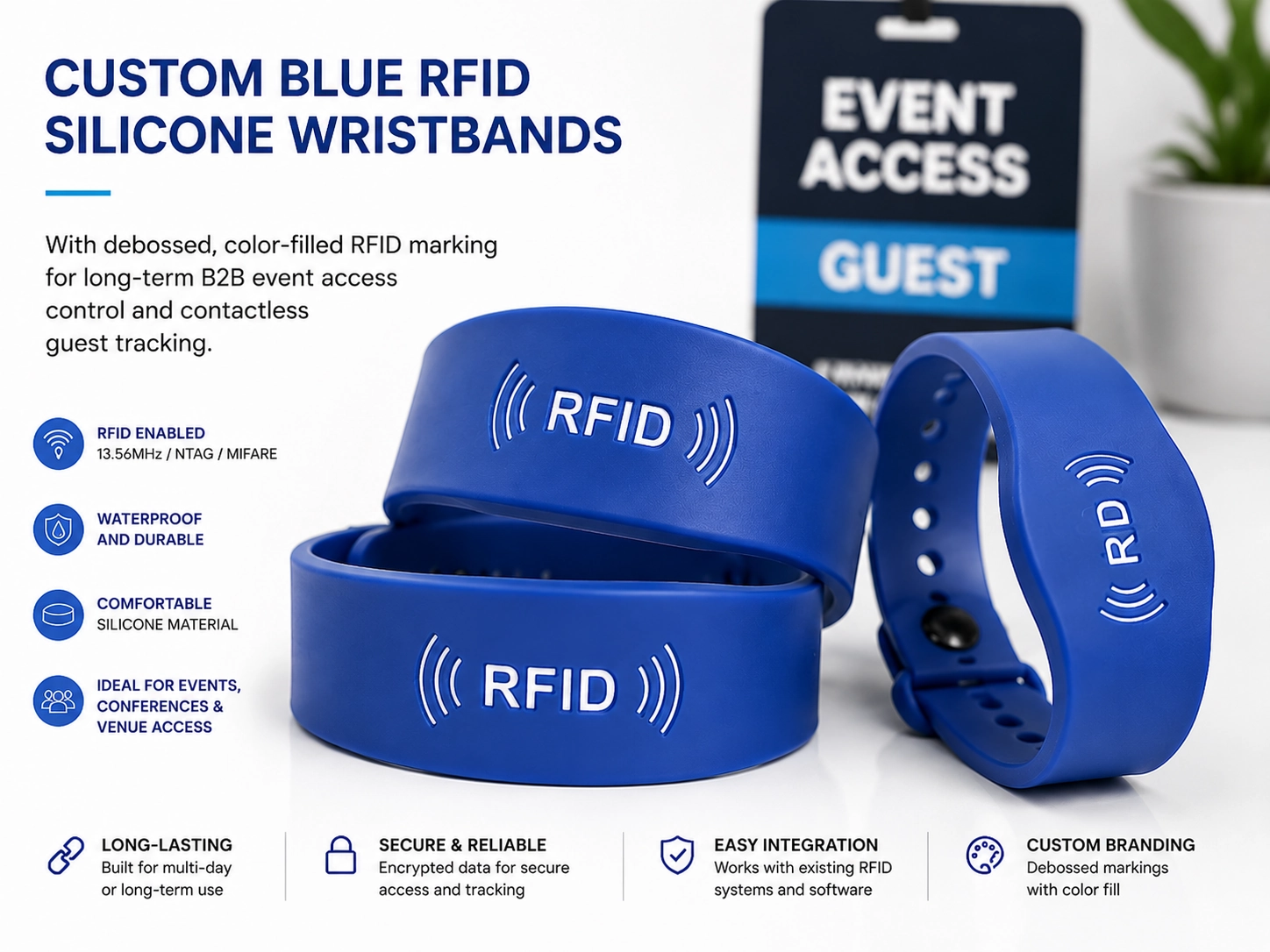 Індивідуальні силіконові браслети RFID: Посібник для покупців B2B щодо кольор...